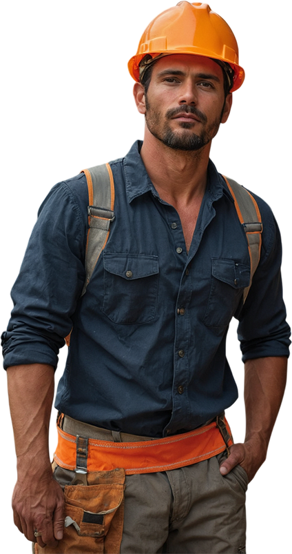 Worker in a hard hat